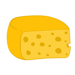 cheese isolated on white