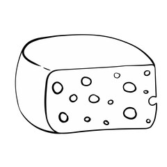 Line cartoon of cheese