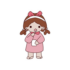 Fototapeta premium cute girl stickers