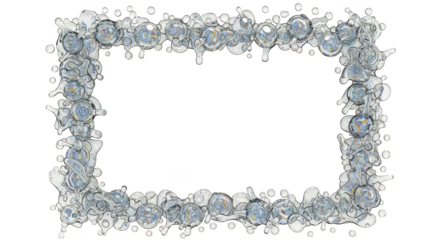 Frame of diamonds is shown in a white background. isolated illustration on transparent background PNG