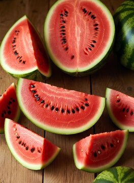 slices of watermelon on a plate