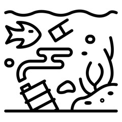 Contaminated seas icon