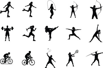 set of sport silhouettes