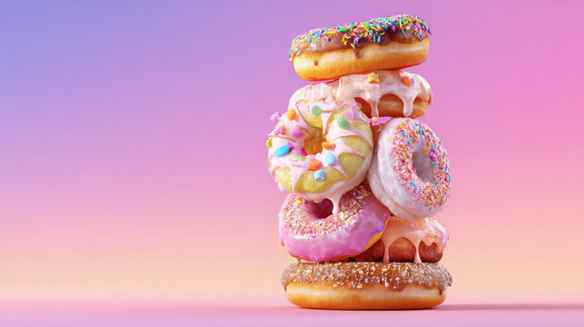 colourful mochi donuts with unique glazes and toppings