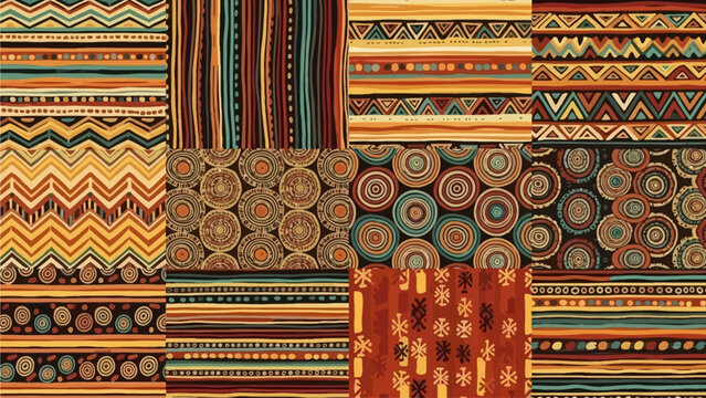 Vibrant African Seamless Patterns Collection - Tribal Ethnic Designs