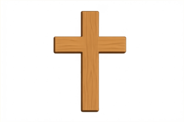 Wooden christian cross symbol illustrating faith and religion