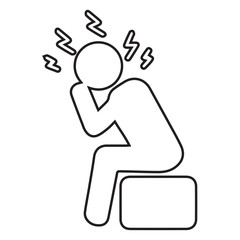 Stressed Person Icon