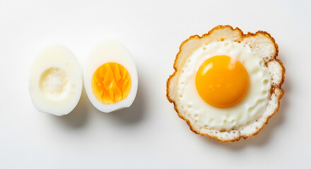 Perfect Eggs: Hard-Boiled vs. Runny Fried Egg Comparison healthy 
