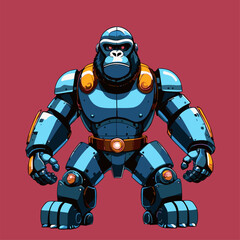 scary gorilla robot vector image