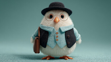 Stylish Snowman in Winter Attire