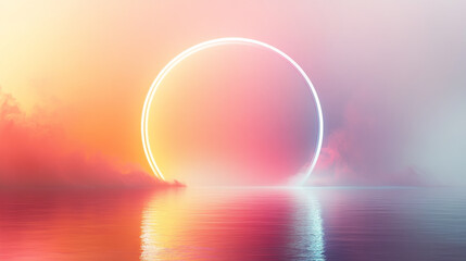 Gradient Circle with Neon Glow