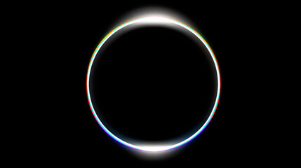 Solar Eclipse with Rainbow Halo