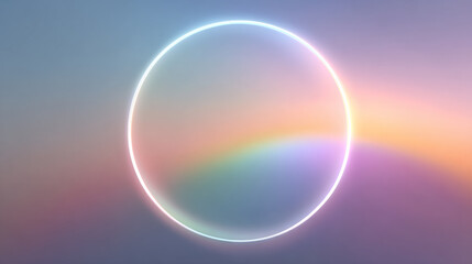 Gradient Circle with Neon Glow