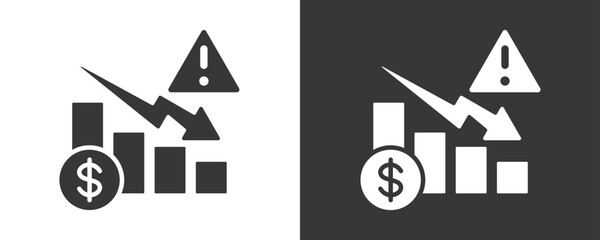 Profit Loss Icon Set Vector Collection Isolated In Black And White