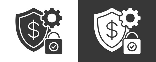 Solvency Icon Set Vector Collection Isolated In Black And White