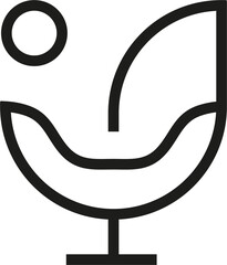 Sofa chair furniture line art outline logo design icon symbol vector eps 