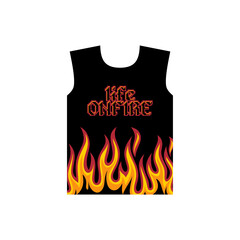 life on fire slogan simple t-...