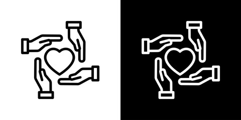 Together Icon Vector Illustration. Fresh Line Design Built For Creative Flexibility In Light And Dark Versions.