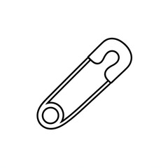 Safety pin coloring page line art