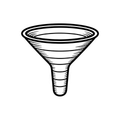 Funnel illustration vector style coloring page