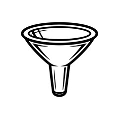 Funnel illustration vector style coloring page 