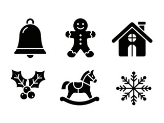 christmas vector element silhouette