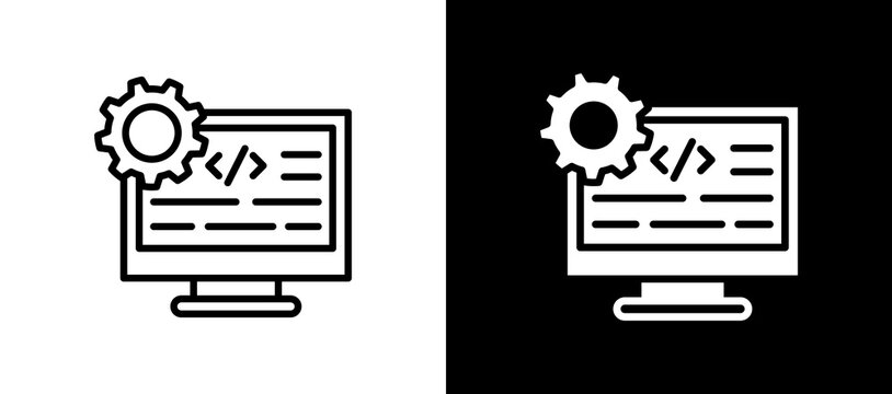 Website Coding blackwhite icon