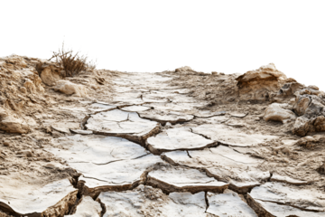Dry cracked earth landscape symbolizes climate change impact