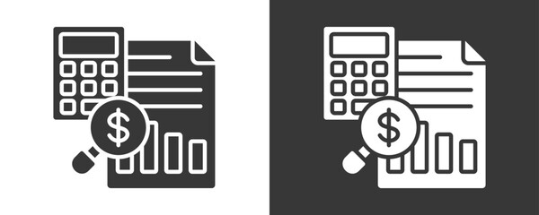 Accounting Icon Set Vector Collection Isolated In Black And White