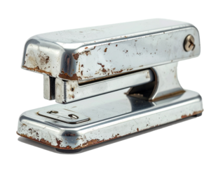Metal Stapler Isolated on Transparent Background