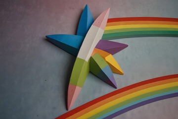 colorful wooden background