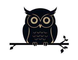 owl shadow on branch