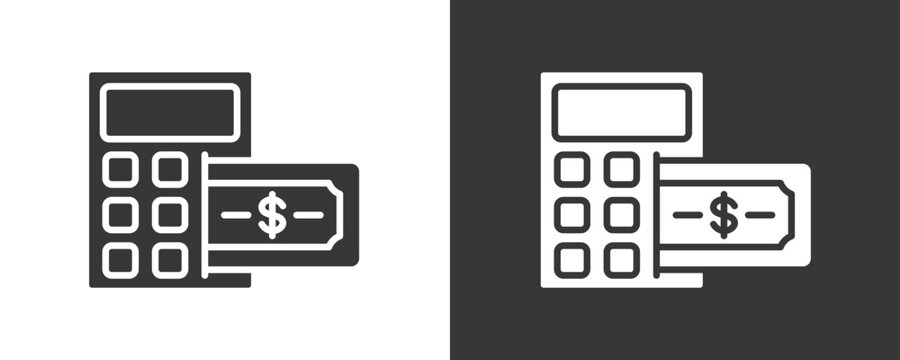 Budgeting Icon Set Vector Collection Isolated In Black And White
