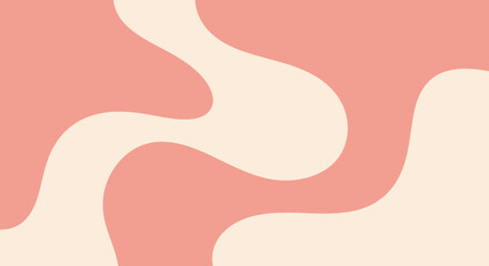 Abstract background with soft pink and cream wavy shapes.