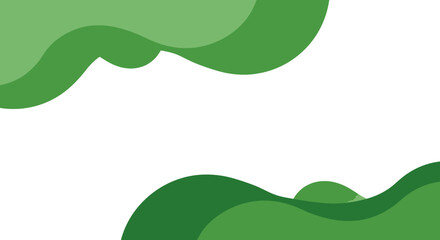 Abstract Green Waves Background for Presentation and Design.