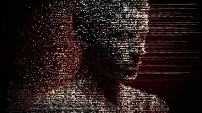 Abstract digital illustration depicting a person's inner struggle with mental health and emotional distress