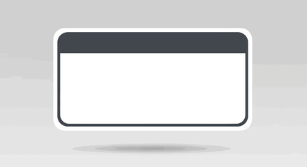 Blank Card with Dark Top Bar.