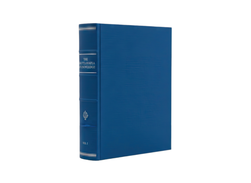 Blue Textured Binder Standing Vertically Isolated on Black Background with White Vertical Lines and Subtle Embossing Detail