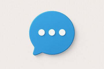 vector illustration of blue speech bubble