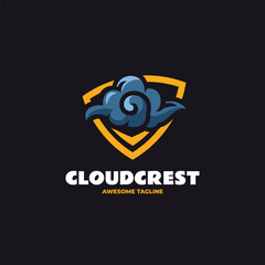 Mascot Cloud Crest Logo Design
