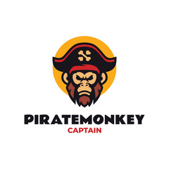 Mascot Pirate Monkey Logo Design