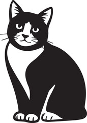 cat minimalist silhouette vector clipart