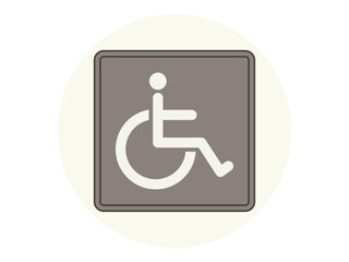 Disable sign icon. Restaurant icon design. Simple vector icon. Vector illustration.