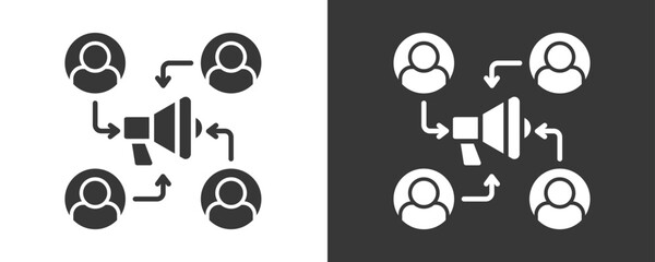 Affiliate Marketing Icon Set Vector Collection Isolated In Black And White