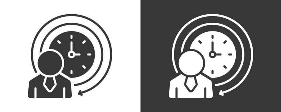 Lifetime Icon Set Vector Collection Isolated In Black And White