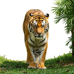 Obraz premium Tiger Walks Forward in Habitat