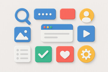 flat icons for web and mobile applications