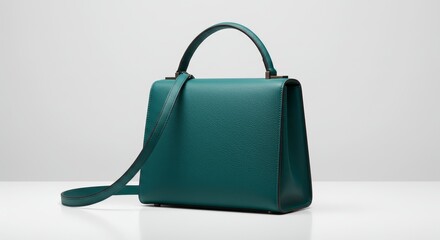 Handbag elegance on white surface