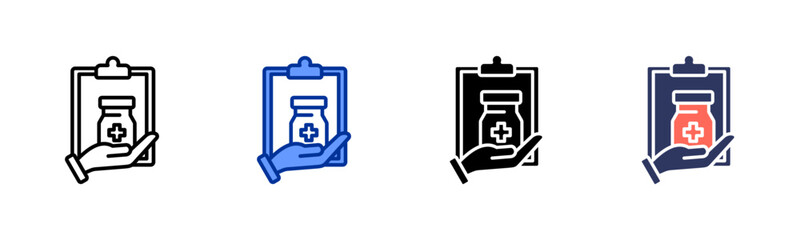 Medical Assistance icon set multiple style collection