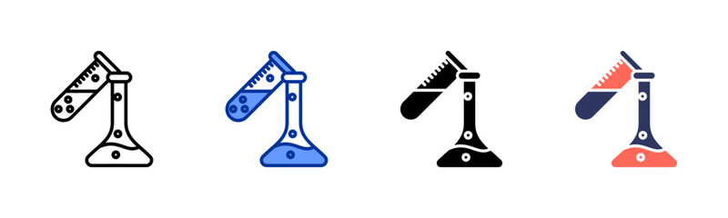 Test Tube icon set multiple style collection